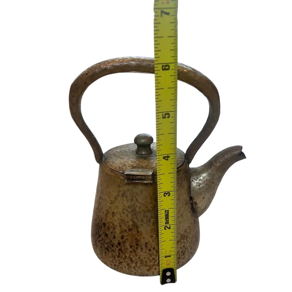 Gotham Silver Co Nickel Silver Hammered Teapot 14oz Silver Soldered 980‎ Vintage